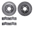 Dynamic Friction Co 7202-47034, Rotors-Drilled and Slotted-Silver with Heavy Duty Brake Pads, Zinc Coated 7202-47034